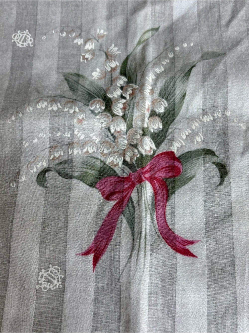 Christian Dior Floral Lily of the Valley Scarf/Handkerchief/Bandana Sz 18.75” - Picture 6 of 13